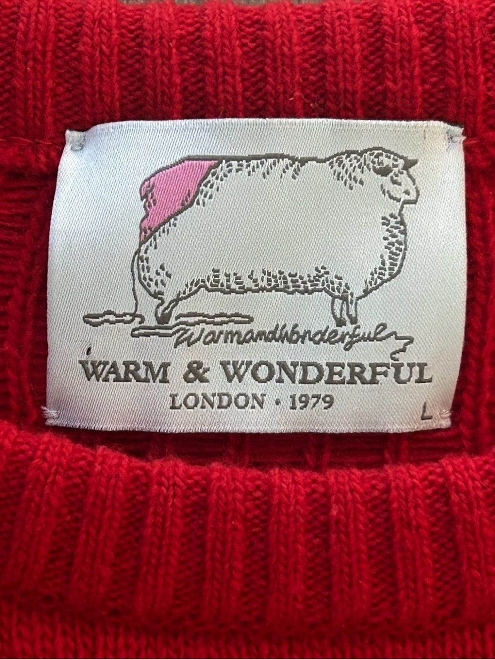 Warm and Wonderful London Black Sheep Sweater M/L Diana edition Wool Excellent - Picture 8 of 8